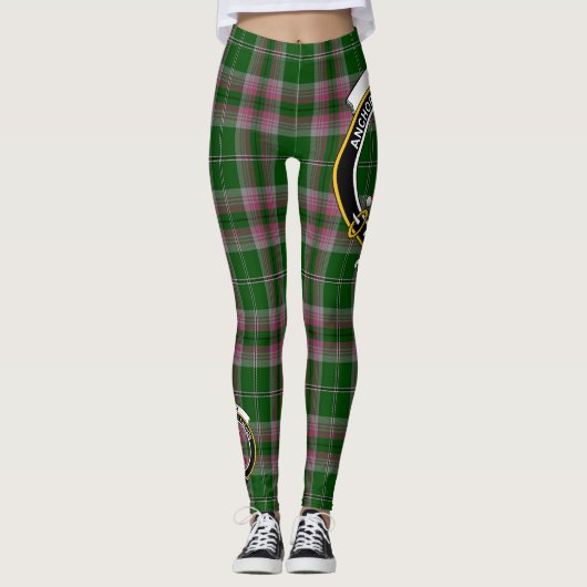 Scotstee Clan Grey Crest Tartan Vrouwen Leggings (Voorkant)