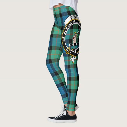 Scotstee Clan Gunn Ancient Crest Tartan Vrouwen Leggings (Links)