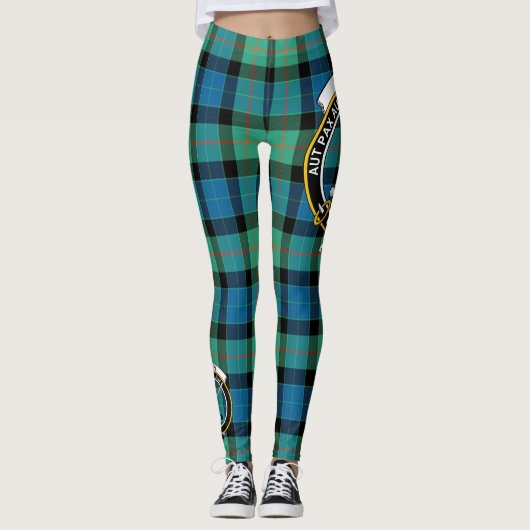 Scotstee Clan Gunn Ancient Crest Tartan Vrouwen Leggings (Voorkant)