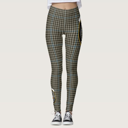 Scotstee Clan Haig Grey Crest Tartan Vrouwen Legge Leggings (Voorkant)