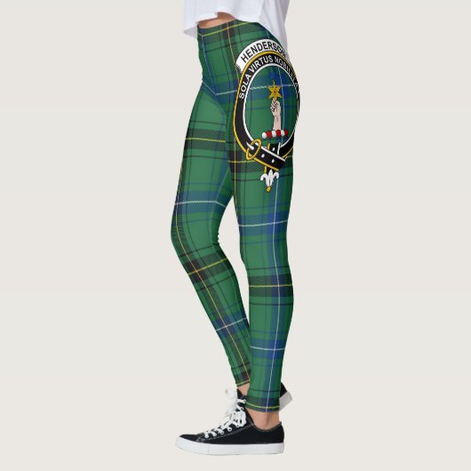 Scotstee Clan Henderson Crest Tartan Vrouwen Legge Leggings (Links)