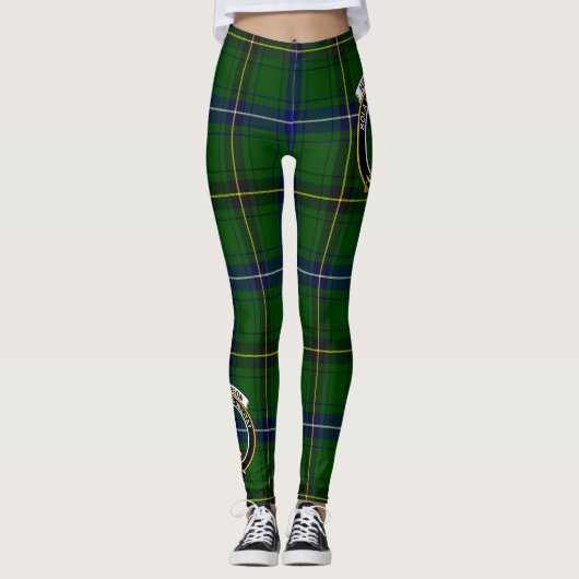 Scotstee Clan Henderson Modern Crest Tartan Vrouwe Leggings (Voorkant)