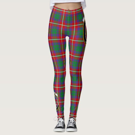 Scotstee Clan Hopkirk Crest Tartan Vrouwen Legging (Voorkant)