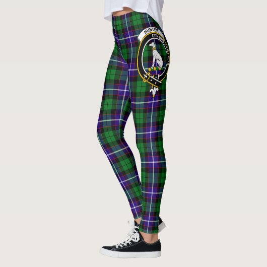 Scotstee Clan Hunter Modern Crest Tartan Vrouwen Leggings (Links)