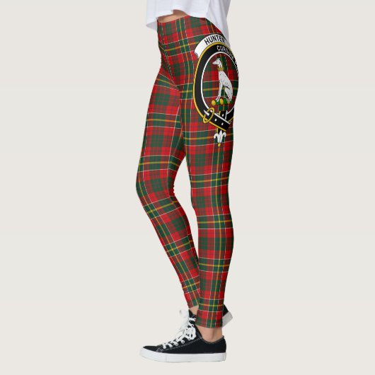 Scotstee Clan Hunter USA Crest Tartan Women Leggings (Links)