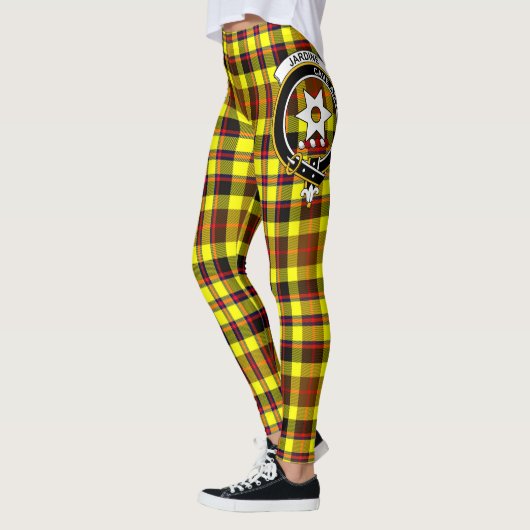 Scotstee Clan Jardine Yellow Crest Tartan Vrouwen Leggings (Links)