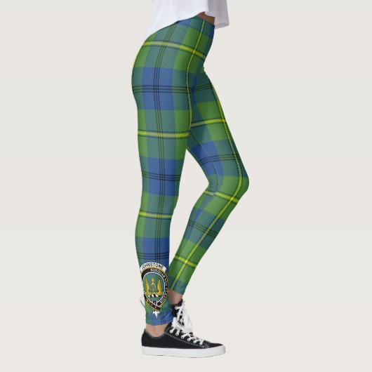 Scotstee Clan Johnston Ancient Crest Tartan Vrouwe Leggings (Rechts)