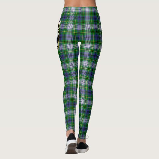 Scotstee Clan Johnston Dress Crest Tartan Vrouwen Leggings (Achterkant)