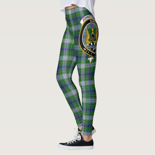 Scotstee Clan Johnston Dress Crest Tartan Vrouwen Leggings (Links)