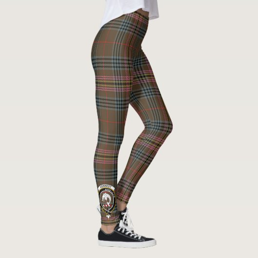 Scotstee Clan Kennedy Weathered Crest Tartan Vrouw Leggings (Rechts)