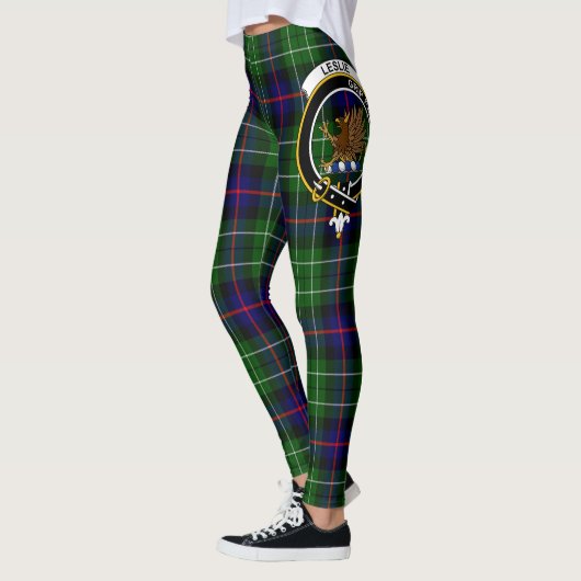 Scotstee Clan Leslie Crest Tartan Vrouwen Leggings (Links)