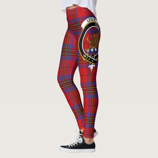 Scotstee Clan Leslie Modern Crest Tartan Vrouwen Leggings (Links)