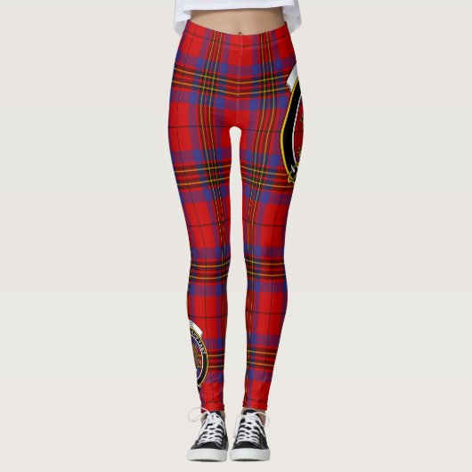 Scotstee Clan Leslie Modern Crest Tartan Vrouwen Leggings (Voorkant)