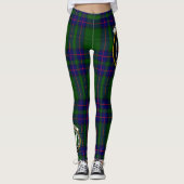 Scotstee Clan Lockhart Modern Crest Tartan Vrouwen Leggings (Voorkant)