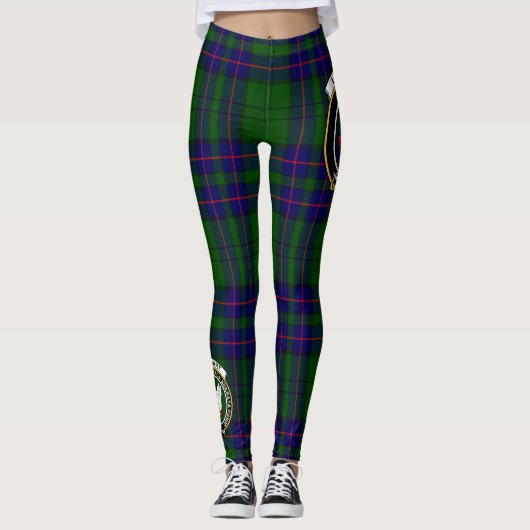 Scotstee Clan Lockhart Modern Crest Tartan Vrouwen Leggings (Voorkant)