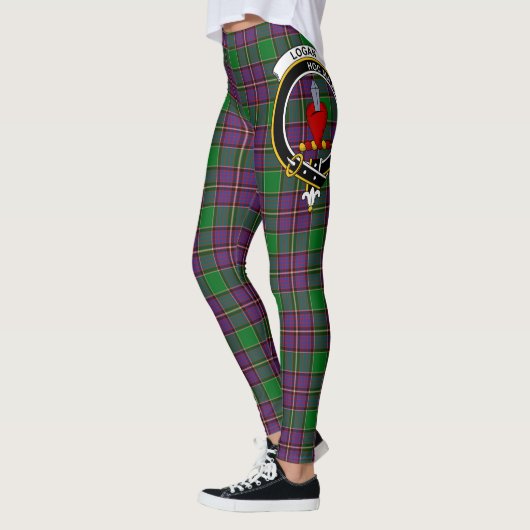 Scotstee Clan Logan Crest Tartan Vrouwen Leggings (Links)