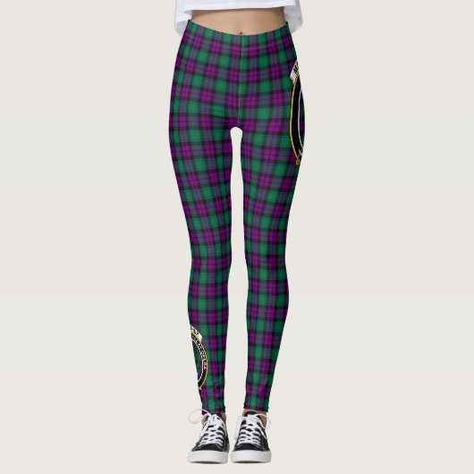 Scotstee Clan MacArthur van Milton Crest Tartan Leggings (Voorkant)