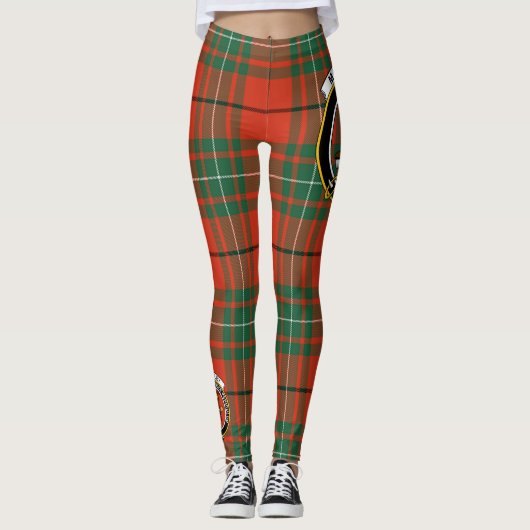 Scotstee Clan MacAulay Ancient Crest Tartan Vrouwe Leggings (Voorkant)