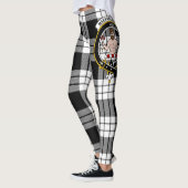 Scotstee Clan MacFarlane Black & White Crest Tarta Leggings (Links)