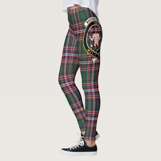 Scotstee Clan MacFarlane Crest Tartan Vrouwen Leggings (Links)