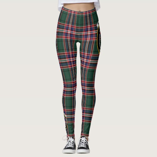 Scotstee Clan MacFarlane Crest Tartan Vrouwen Leggings (Voorkant)