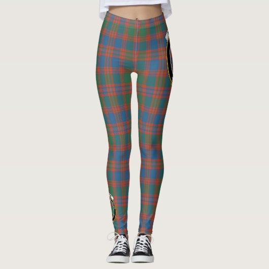 Scotstee Clan MacIntyre Ancient Crest Tartan Vrouw Leggings (Voorkant)