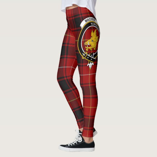 Scotstee Clan MacIver Crest Tartan Vrouwen Legging (Links)