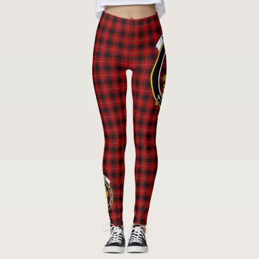 Scotstee Clan MacIver Red Crest Tartan Vrouwen Leggings (Voorkant)