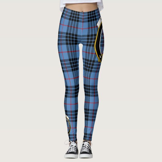 Scotstee Clan MacKay Blue Crest Tartan Women Leggings (Voorkant)