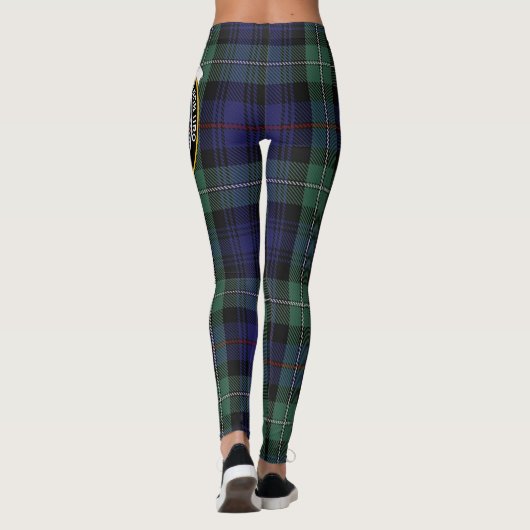 Scotstee Clan MacKenzie Modern Blue Crest Tartan Leggings (Achterkant)