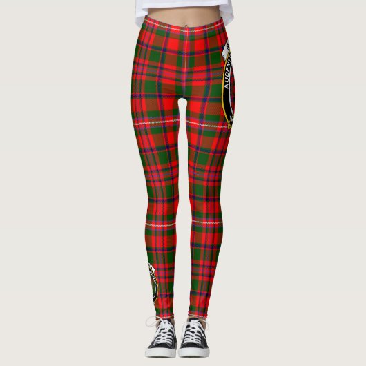 Scotstee Clan MacKinnon Crest Tartan Vrouwen Legge Leggings (Voorkant)