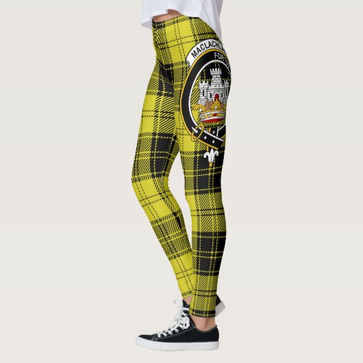 Scotstee Clan MacLachlan Gele Crest Tartan Vrouwen Leggings (Links)