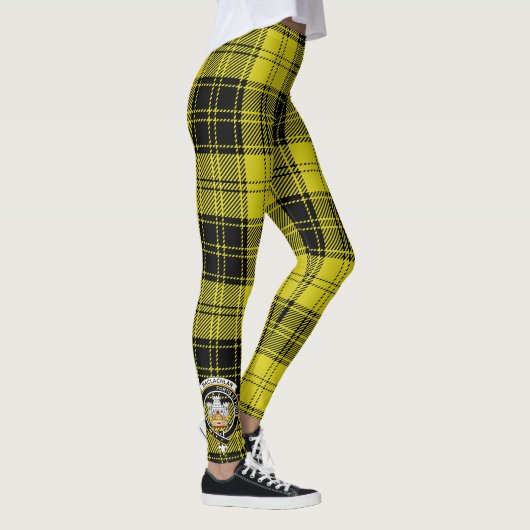 Scotstee Clan MacLachlan Gele Crest Tartan Vrouwen Leggings (Rechts)