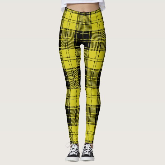 Scotstee Clan MacLachlan Gele Tartan Vrouwen Leggings (Voorkant)