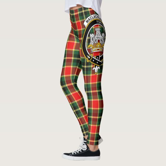 Scotstee Clan MacLachlan jaagend Modern Crest Tart Leggings (Links)