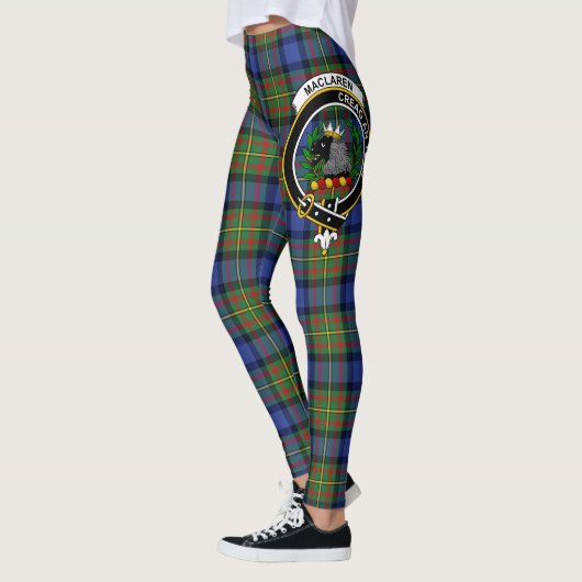 Scotstee Clan MacLaren Crest Tartan Vrouwen Leggin Leggings (Links)