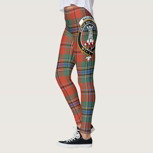 Scotstee Clan MacLean van Duart Crest Tartan Vrouw Leggings (Links)