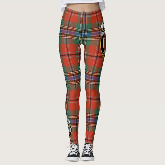 Scotstee Clan MacLean van Duart Crest Tartan Vrouw Leggings (Voorkant)