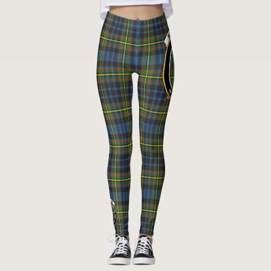 Scotstee Clan MacLellan Crest Tartan Vrouwen Legge Leggings (Voorkant)