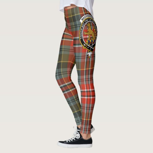 Scotstee Clan MacPherson Verweerde Crest Tartan Leggings (Links)
