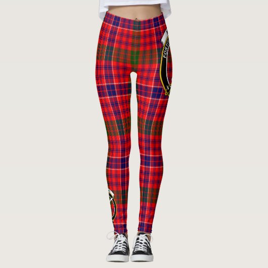 Scotstee Clan MacRae Crest Tartan Vrouwen Leggings (Voorkant)