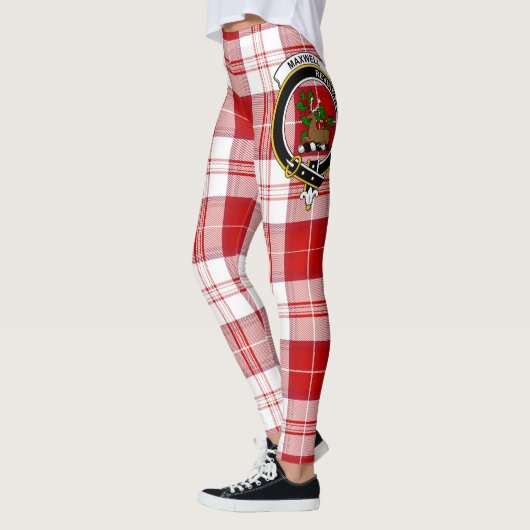 Scotstee Clan Maxwell Pset Crest Tartan Vrouwen Leggings (Links)