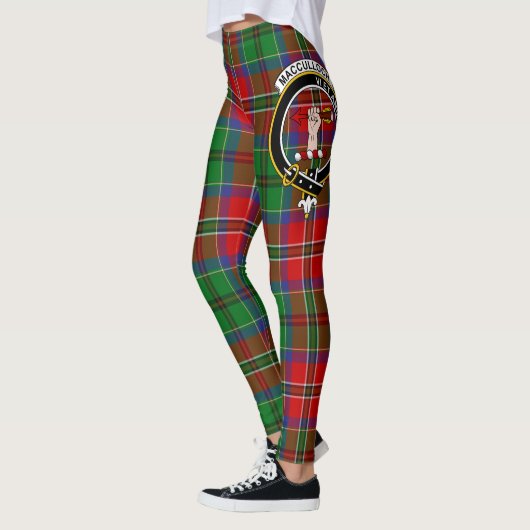 Scotstee Clan McCulloch Crest Tartan Vrouwen Legge Leggings (Links)