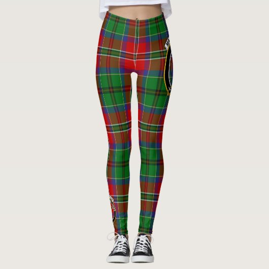 Scotstee Clan McCulloch Crest Tartan Vrouwen Legge Leggings (Voorkant)