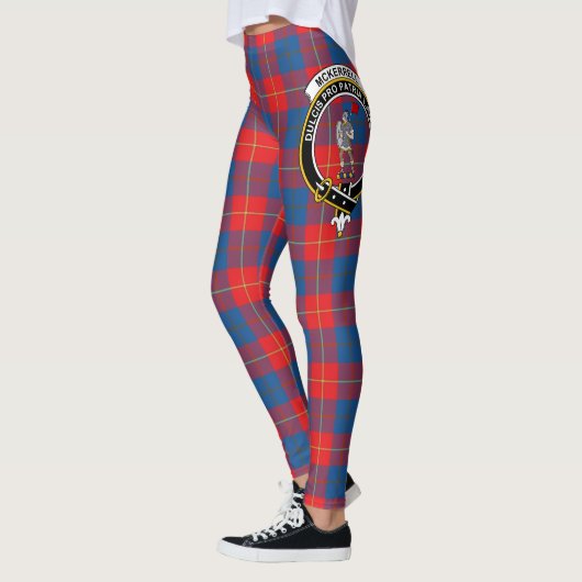 Scotstee Clan McKerrell Red Crest Tartan Vrouwen Leggings (Links)