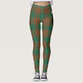 Scotstee Clan Menzies Green Ancient Crest Tartan Leggings (Voorkant)