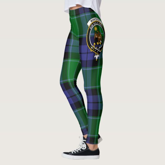 Scotstee Clan Monteith Crest Tartan Vrouwen Leggin Leggings (Links)