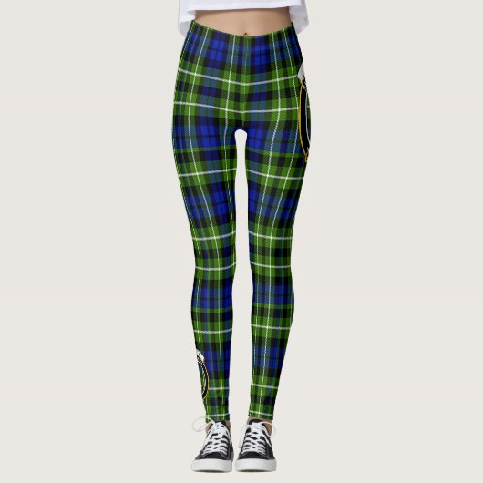 Scotstee Clan Monteith Hunting Crest Tartan Vrouwe Leggings (Voorkant)
