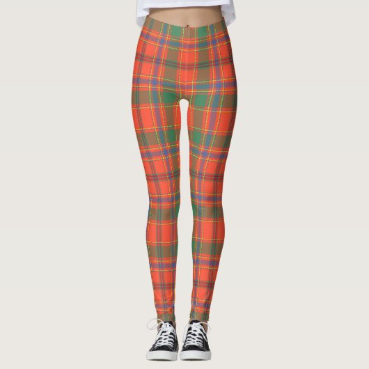 Scotstee Clan Munro Ancient Ancient Tartan Vrouwen Leggings (Voorkant)