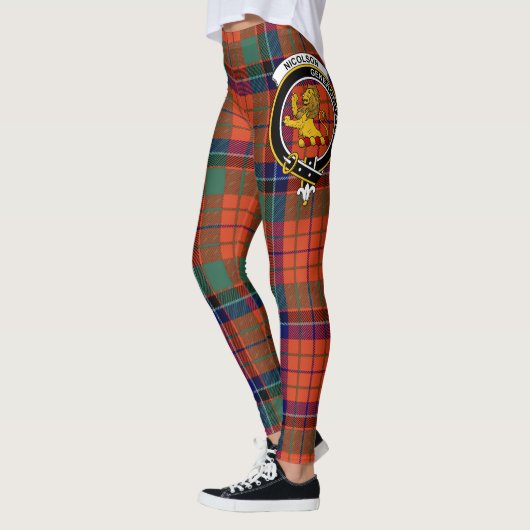Scotstee Clan Nicolson Ancient Crest Tartan Vrouwe Leggings (Links)